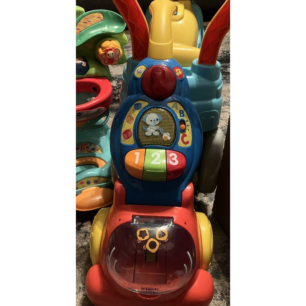 VTech Pop & Count Vacuum Musical/Talking Rolling Toy NO BLOCKS WORKS